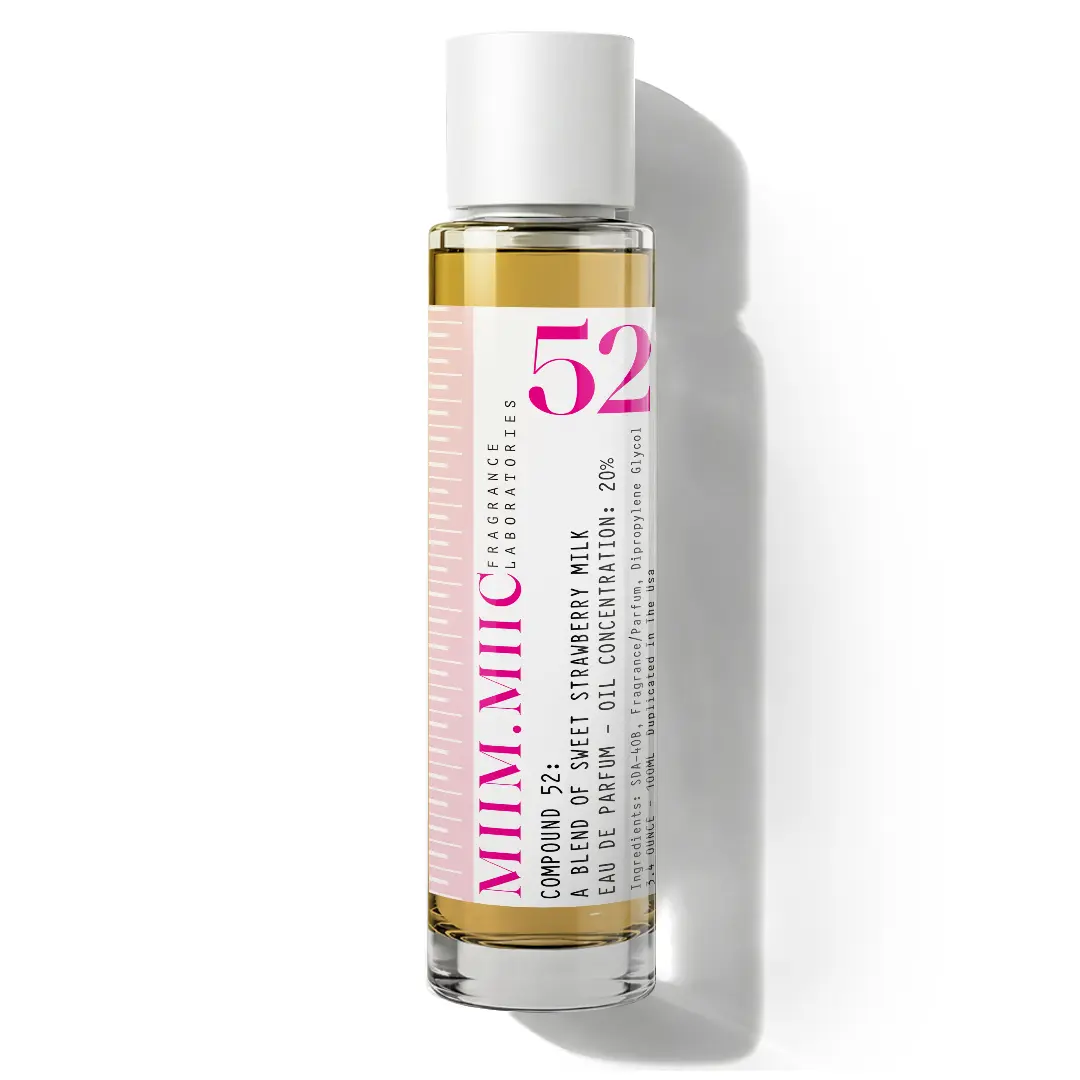 No 52 Sweet Strawberry Milk Aroma Fragrance - 100ml EDP Perfume, Strawberry and Cream Gourmand Women's Fragrance, Single Item
