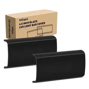 Nilight 2Pcs 6.5 inch Black Light Bar Cover