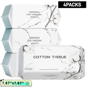 Disposable Face Towels, Soft Thickened & Enlarged Material, 1/2/4 Packs, Dry Wipes, Facial Towels, Wash Cloths, Skincare