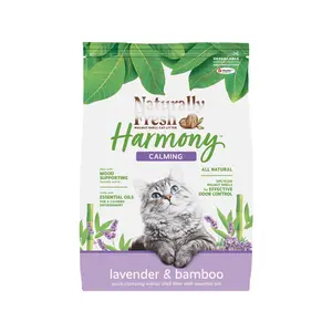 3 Pack Lavender & Bamboo Scented Walnut Cat Litter 26 lbs, Natural Clumping Formula, Strong Odor Control, Low Dust