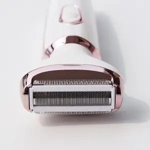 4 in 1 Women's Electric Shaver Best Electric Shaver for Women Bikini Legs Underarm Public Hair Rechargeable Trimmer with Detachable Head Cordless Wet and Dry