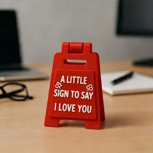 1pc (A Small Sign Saying I Love You) Desk Sign, Perfect For Valentine's Day, Birthday Gift For Girlfriend, Boyfriend Or Family-Romantic Office Desktop Decoration, Small Family Decoration, Office Decor, Desk Signage Decoration
