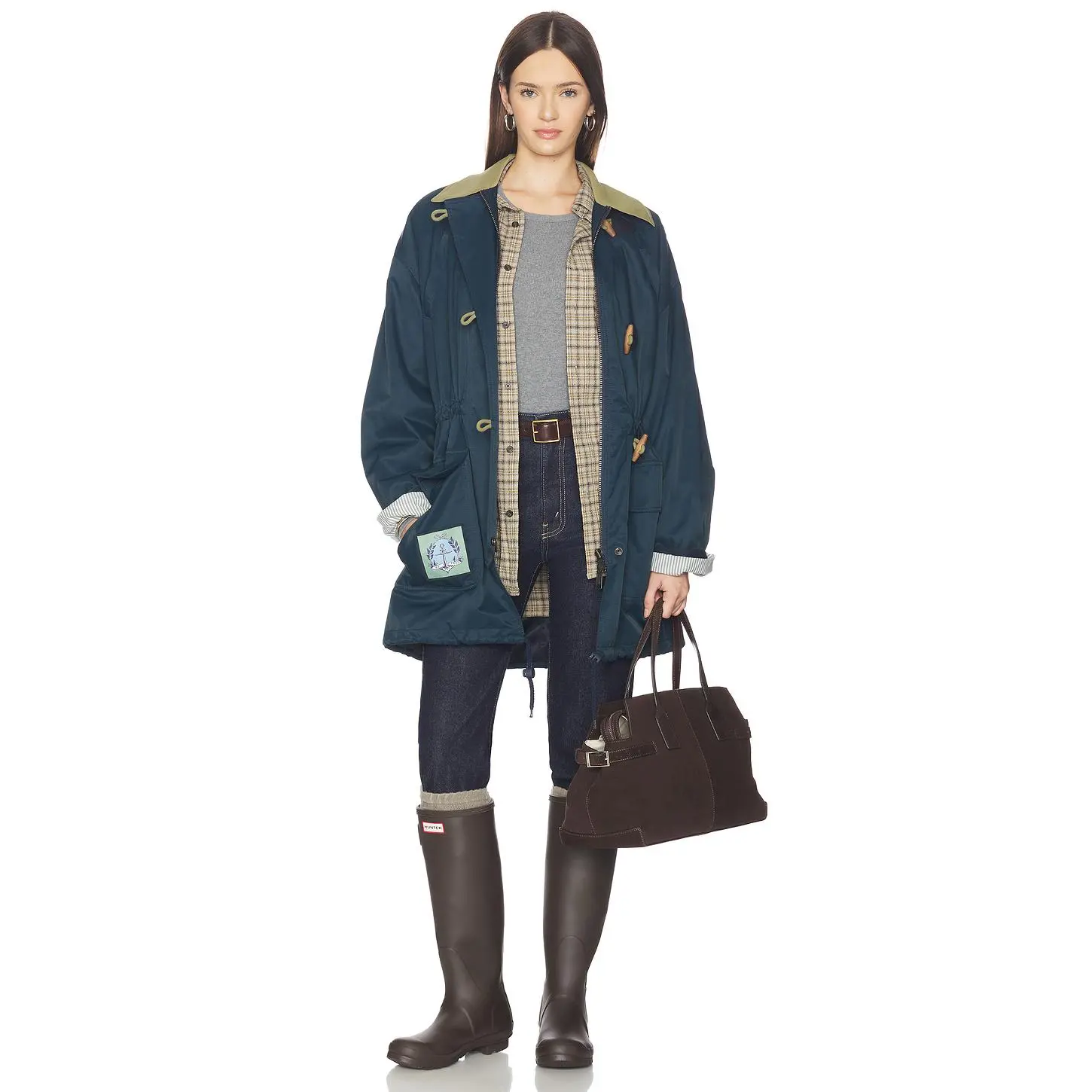 Free People x We The Free Captains Jacket in Navy Combo