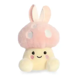 Palm Pals Adorable Diana Bunny Mushroom 5 inch Pink Mini Soft Plush Collectable Stuffed Animal