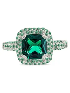 Sterling Silver Emerald CZ Legacy Ring