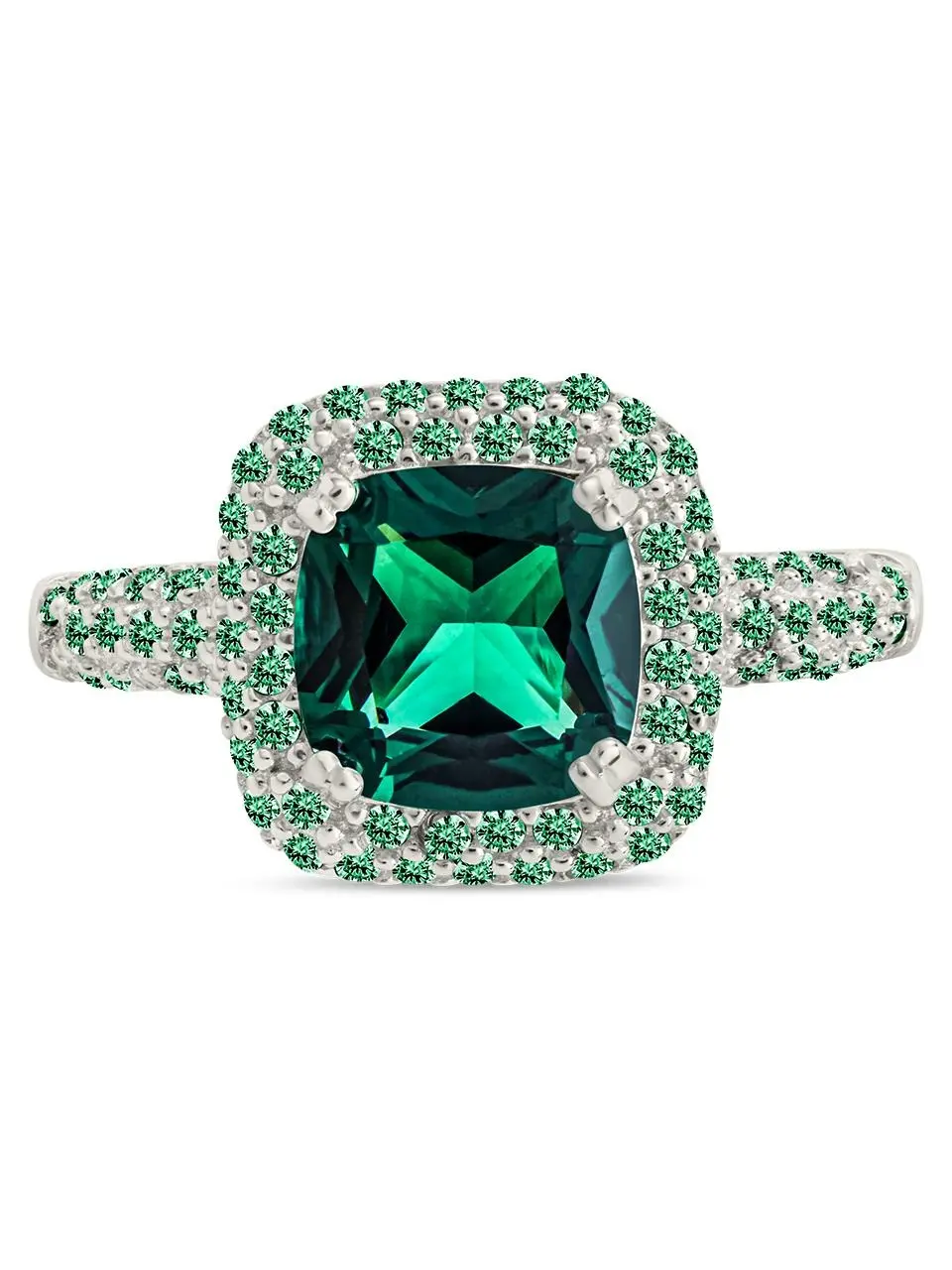 Sterling Silver Emerald CZ Legacy Ring
