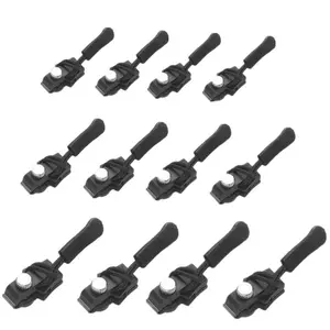 Zipper Repair Kit, 12pcs Replacement Kit with 3 Sizes, Quick Install Detachable Pulls, No Sewing for Jackets and Bags, Adjustable Hooks Zipper