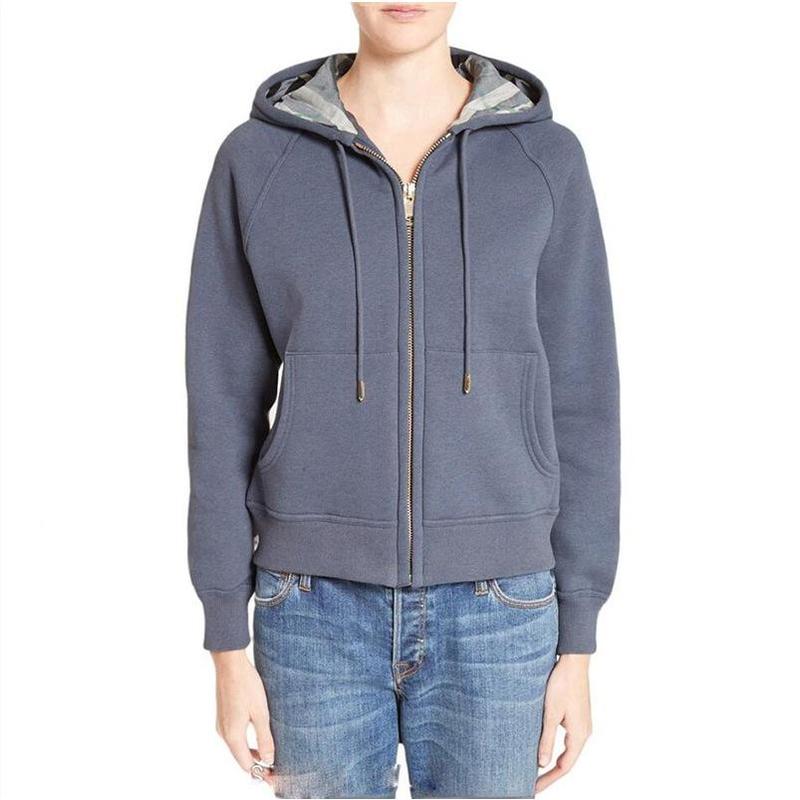 High-Quality British Style Hooded Sweatshirt for Men and Women, Women's Jacket, Full Zip Cardigan, Customizable Embroidery