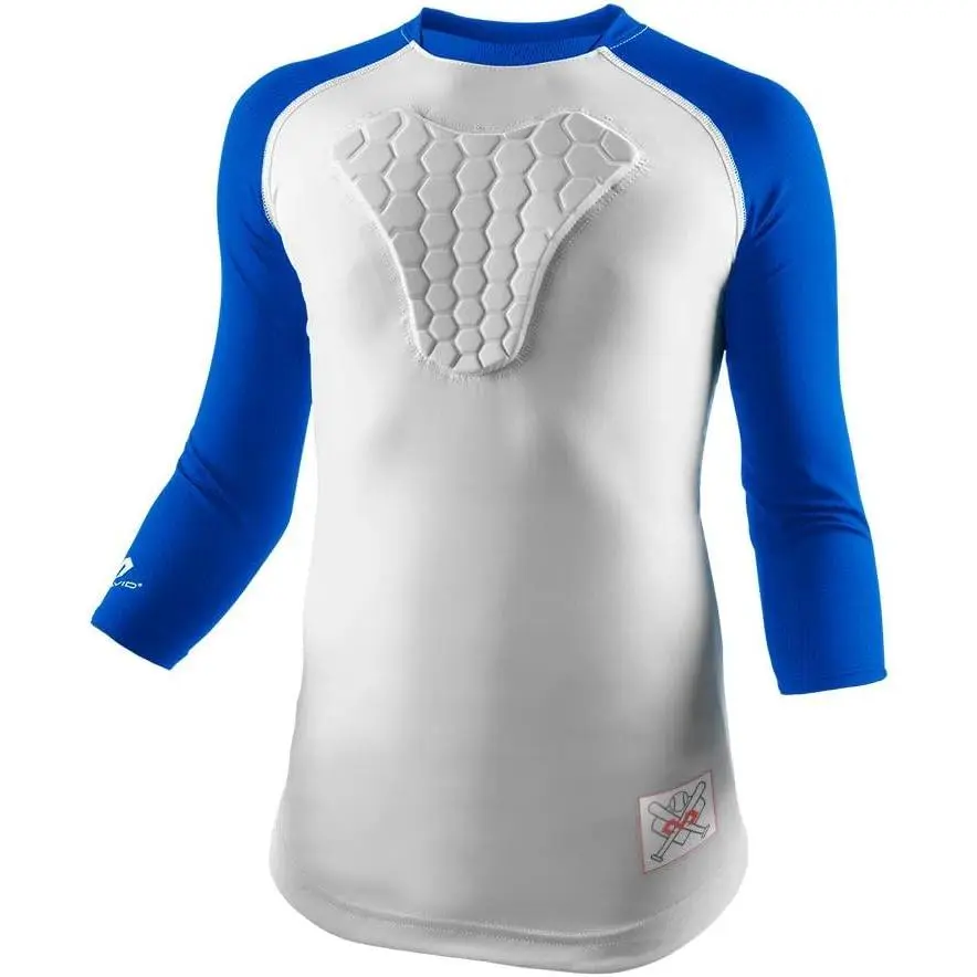 Youth HEX Chest Protector, Heart-Guard, Sternum Protection. Raglan Style. Padded Shirt for Baseball and More.