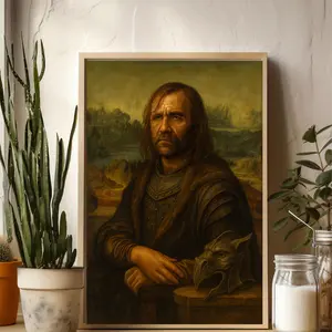 The Hound Sandor Clegane Portrait Poster – Medieval Renaissance Style Wall Art – Game of Thrones Inspired Print