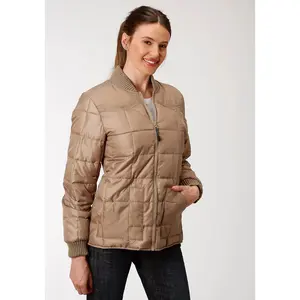 Roper Womens Khaki Polyester Quilted Insulated Jacket