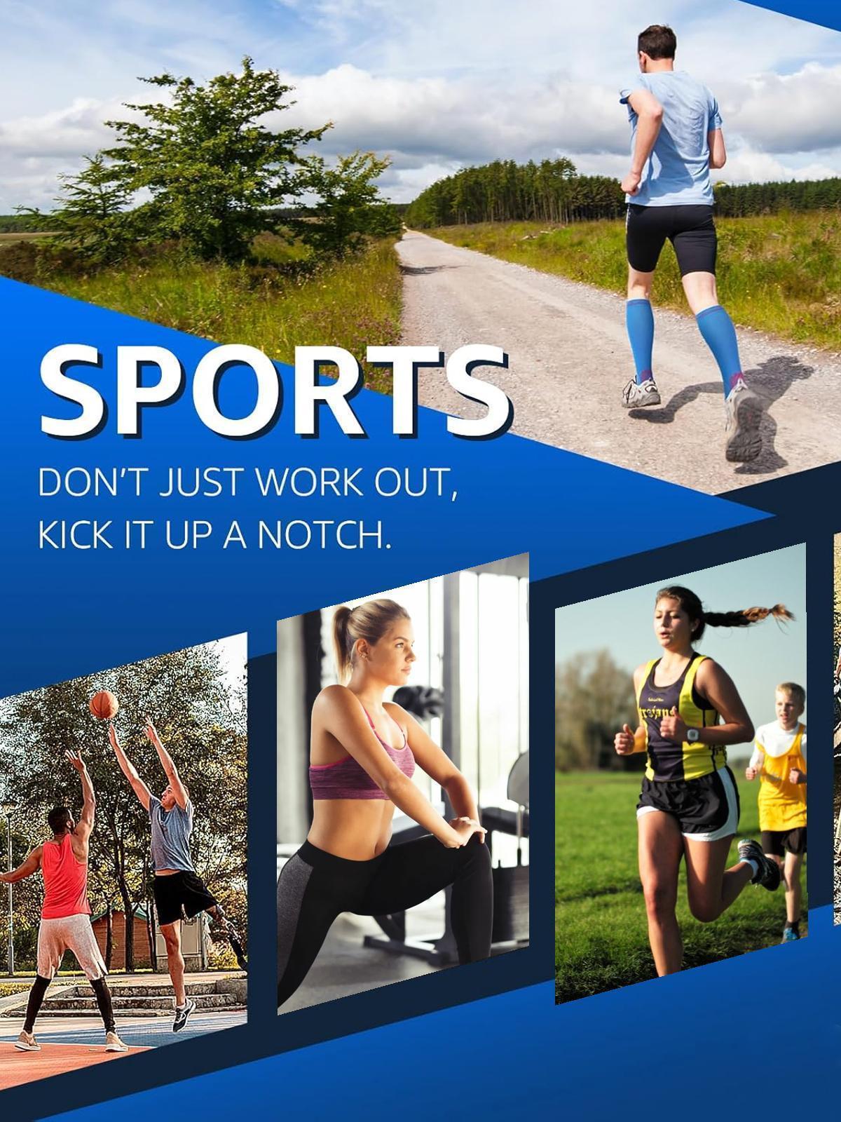 3 Pairs Over-the-Knee Compression Socks,Nylon Blend Moisture Wicking Breathable Day Lightweight, All Seasons, Unisex, Support Sock, Perfect for Christmas & Holiday Gifts