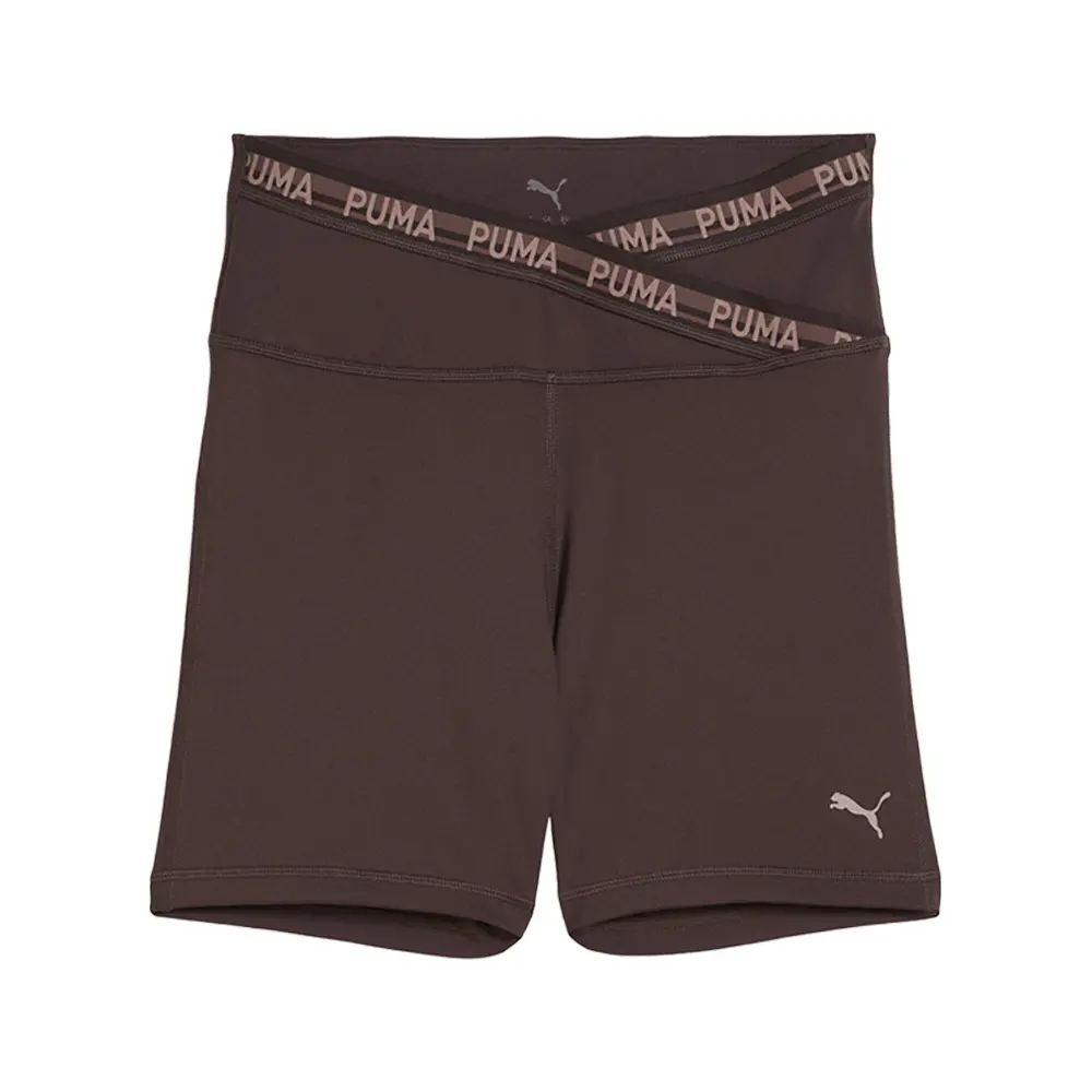 PUMA Womens Strong Cross Front 5 Inch Athletic Shorts Casual Bottoms Casual - Brown