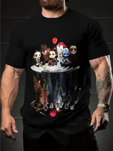 Vintage Animal Print Men's T-Shirt 100 Polyester Crew Neck Short Sleeve With Stretch All Season Knit Fabric Regular Fit Graphic Tee Casual Loose