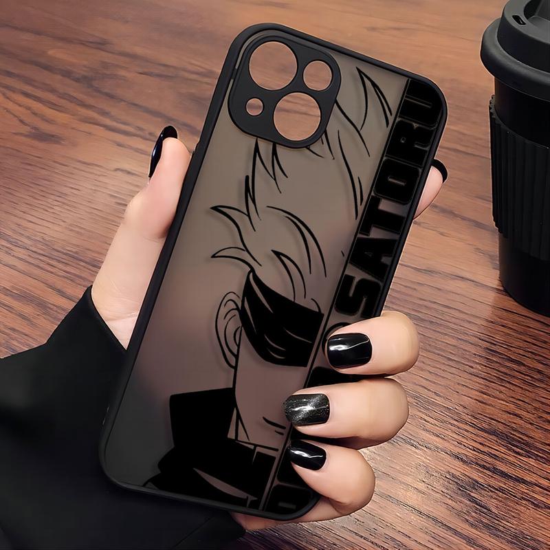 Blcak Hot Jujutsu Kaisen Anime Phone Case For iPhone 16 15 14 13 12 11 Pro Max XR XSMax 7 8 Plus Matte Transparent Back Cover