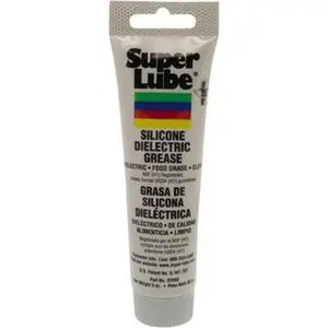 Synco Chemical Super Lube Silicone General Purpose Grease - 3 oz Tube, Translucent White, Food Grade, High Temp 500°F Max, NLGI 2, 91003
