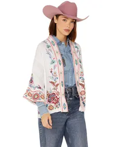 Johnny Was Women's Sicilia Embroidered Linen Kimono - J46122-2