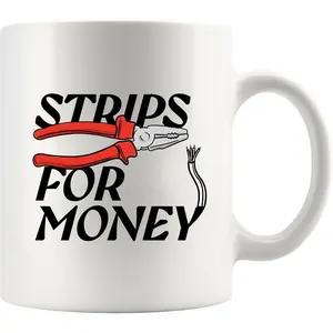 Panvola Strips For Money Electrician Gifts Electrical Engineer Gifts Funny Engineering Electrician Novelty Drinkware Ceramic Coffee Mug 11 oz White