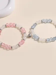 Fashion Heart Magnetic Bracelet Set for Women, Simple Elegant Hand Chain, Mother's Day Gift, Christmas Gift, All Seasons