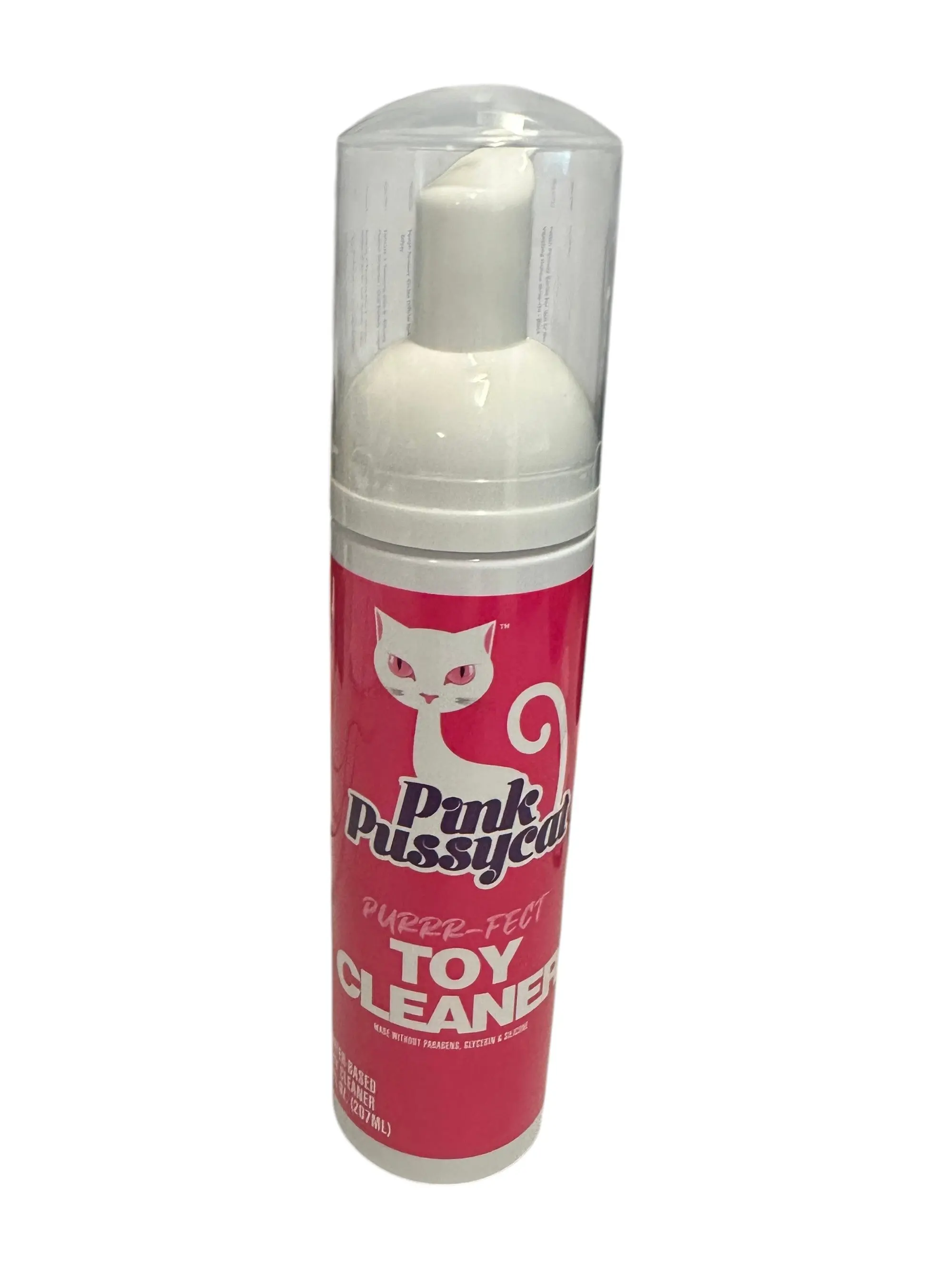 Pink pussycat toy cleaner