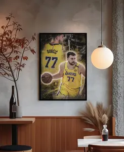 Luka Doncic Poster: NBA Art, Lakers Poster, Basketball Digital Print