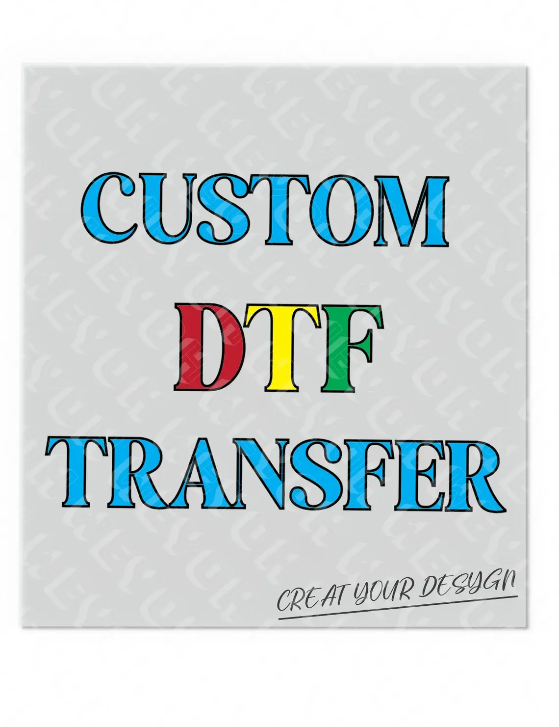 DTF Transfers Ready for Press, Personalized DIY Your Photo/Logo/Letter/Text, Direct To Film Transfers, Custom Heat Transfer, Print Your Own Crafts Design Clothing