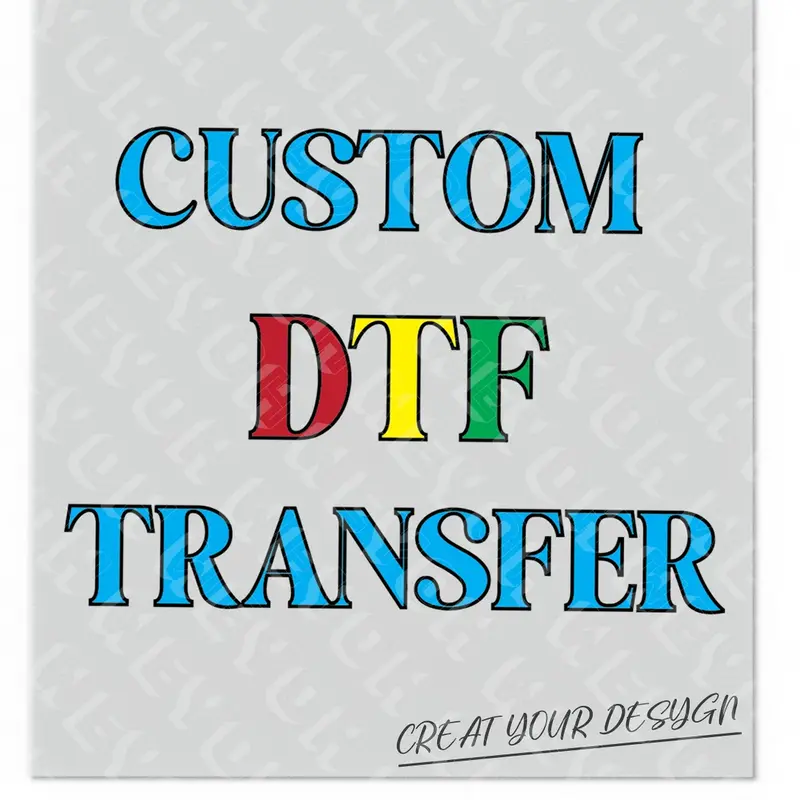 DTF Transfers Ready for Press, Personalized DIY Your Photo/Logo/Letter/Text, Direct To Film Transfers, Custom Heat Transfer, Print Your Own Crafts Design Clothing