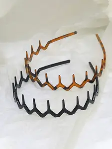 Women's Elegant Wave Tooth Design Hair Clip, Non-Slip Headband for Makeup & Daily Use, Durable Fashion Accessory, All Season Use