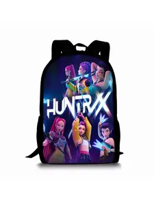 Demon Hunter Girl Group Pattern Printed 17-inch Height 44cm Single-layer Backpack