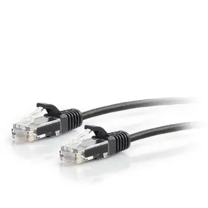 C2G 1107 8ft (2.4m) Cat6 Snagless Unshielded UTP Slim Ethernet Network Patch Cable - Black