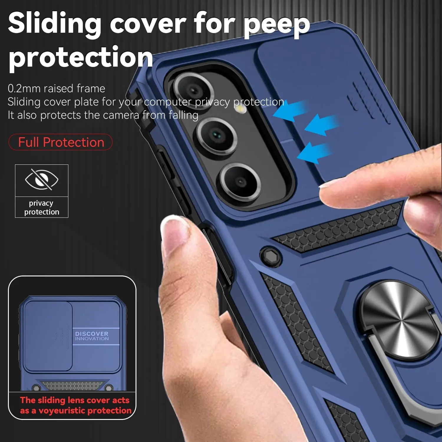 for Galaxy A16 5G Phone Case,Samsung Galaxy A16 5G Case,with Screen  Protectors and Camera Cover,[Military Grade] 16ft.Drop Tested Cover with  Magnetic Kickstand Protective Case for Samsung A16 5G, Blue - TikTok Shop