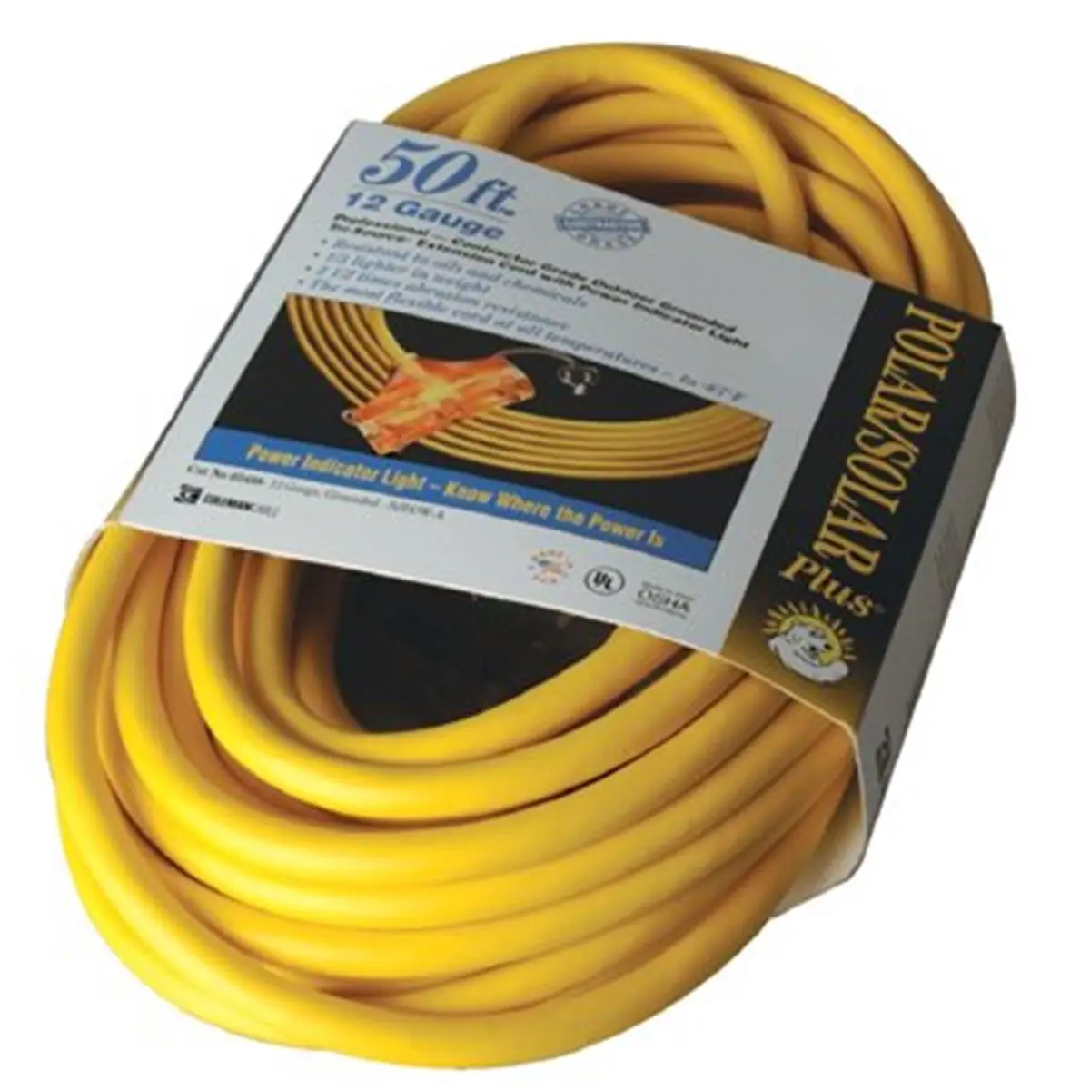 Coleman Cable  50' Yellow Polar-Solar Plus Three-Way P