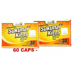 2 PACK SUKUNAI KIROS Original 60 CAPSULES Naturacastle Mexico Advanced Wellness Formula - 60 DAY SUPPLY