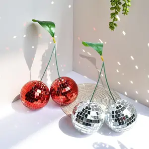 Cherry Shaped Disco Ball, 1 Count Wall Hanging Decor, Hanging Decor for Home Party Wedding, Home Decor, Room Decor, Party Decor, Ornaments