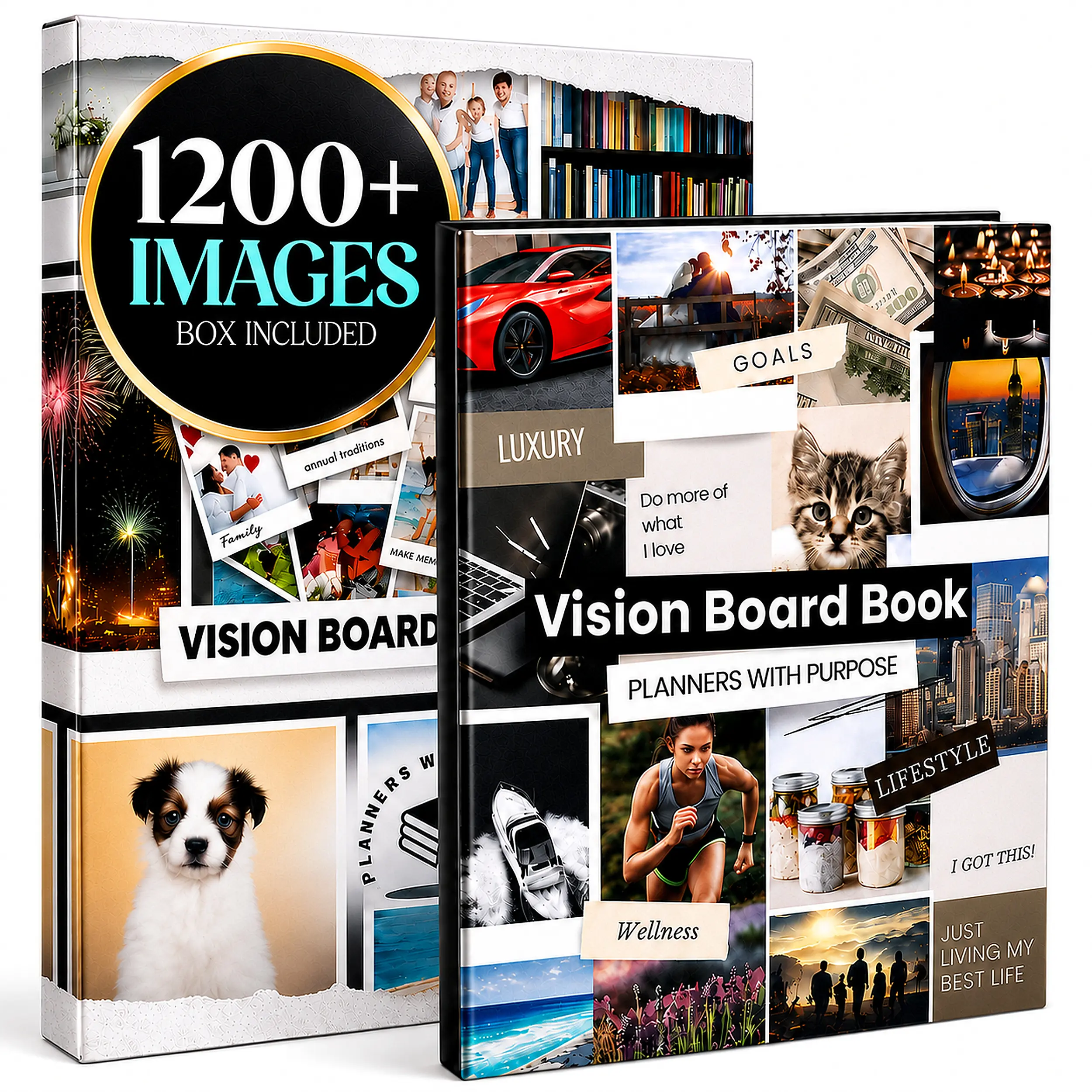 Planners with Purpose Vision Board Book 1200+ Images & Quotes for Goal Setting Manifestation Motivation & Lifestyle Inspiration Law of Attraction Collage Supplies Kit