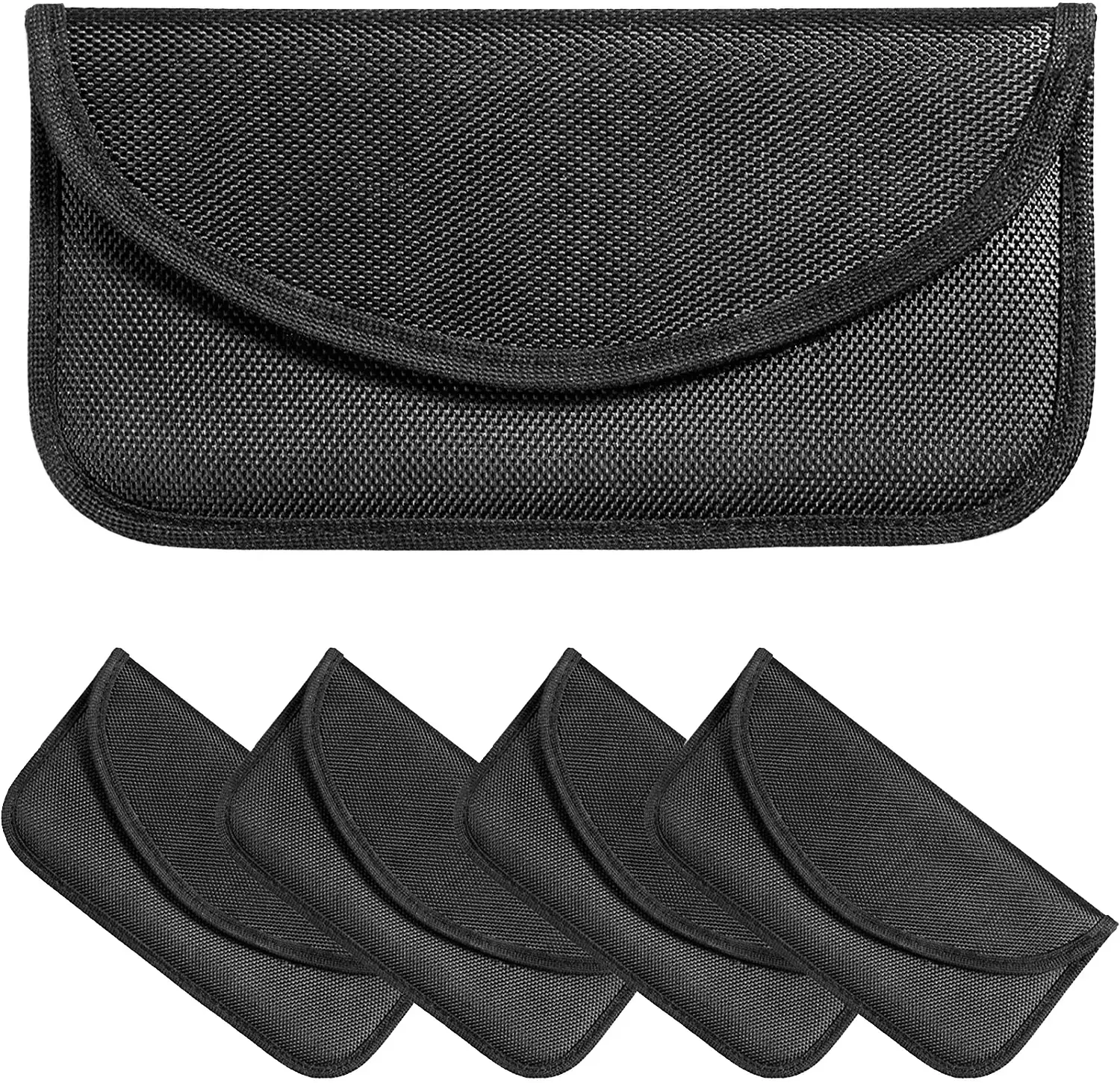 4 Pieces Faraday Bags Phone for Key Fob Protector Car RFID Signal Blocking GPS Anti-tracking Faraday Pouch Shielding Wallets for Cell Phone Privacy Card Protection