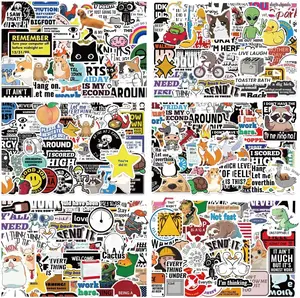 100PCS Funny Stickers for Adults Dirty Hilarious Meme Decals Waterproof Vinyl Stickers for Water Bottles Laptops Bumpers Phones Hard Hats Cartoon Designs