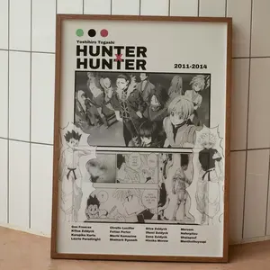 Aesthetic Hunter x Hunter poster, Manga poster, Minimalist anime posters, Japanese Decor