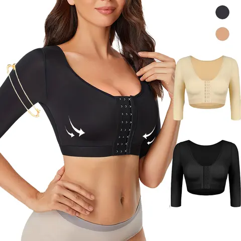 Arm Shaper for Women Post Surgery Arm  Compression Sleeves  Arm Front Closure Shapewear Bra  Closure Fit Womenswear