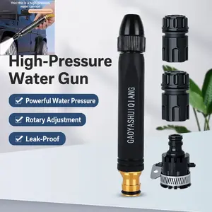 Household high-pressure car washing water gun with booster nozzle, High Pressure Handheld portable hand-held sprinkler, with three adjustable spray modes, used for garden watering and car pet washing floor, Car Wash Tool, Car Wash Equipment