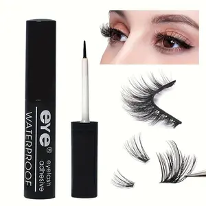 Waterproof Long Lasting Eyelash Glue, Quick Dry Eyelash Extension Glue, Professional Eye Makeup Tool for Women & Girls