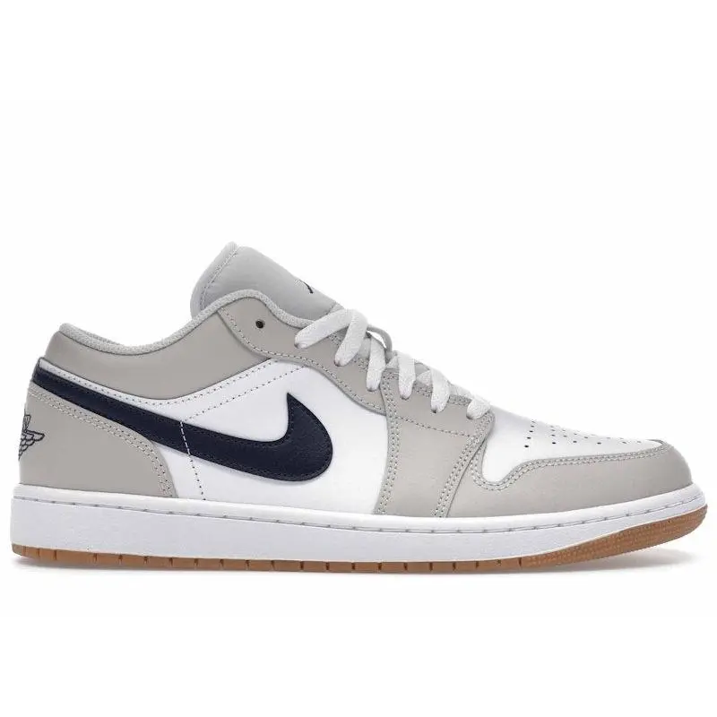 Jordan Men's 1 Low Midnight Navy Neutral Grey Basketball Shoes, from StockX