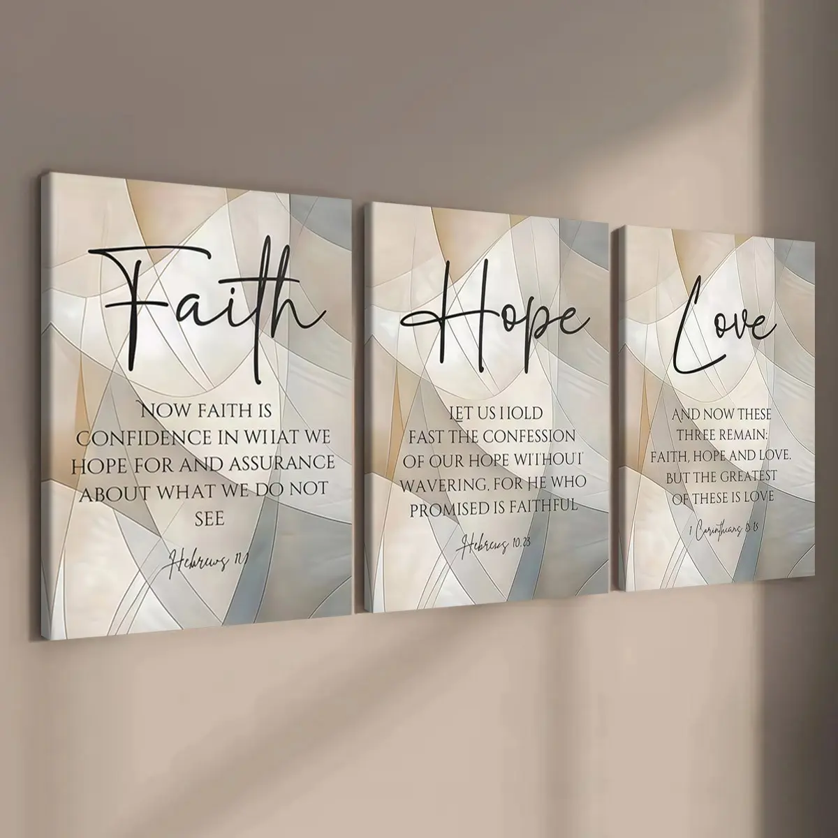 3-Pack Wooden Frame Canvas Posters, Modern Art Wall Decor, Home Wall Art, Morandi Color Inspirational Quotes, Waterproof, Decoration Items, for Living Room, Bedroom, Office