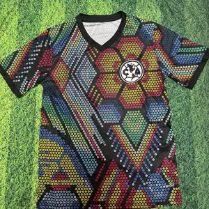 America Prematch Jersey - Colorful Geometric Design with Logo Emblem