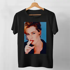 Gillian Anderson Smoking Classic T Shirt Graphic Retro Shirt For Women Best Cute Mens