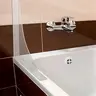 2Pcs Transparent Acrylic Bathtub Corner Water Splash Guards, Modern Splash Guards with Thickened Edge, Tool-Free Adhesive Installation, Bathroom Setting Spill-Preventing Accessory for Bathtub & Sink Station, Durable Sleek Design
