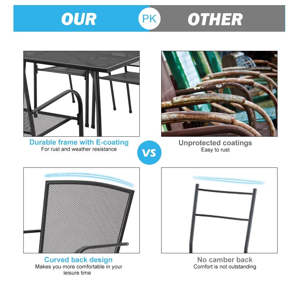 【2 packages arrived at different times】5 Piece Outdoor Table and Chair, Patio Outdoor Dining Set with 1.73" Umbrella Hole, Patio Table and Chair Set of 4 for Garden,Bistro,Deck 【2 packages arrived at different times】5 Piece Outdoor Table and Chair, Patio Outdoor Dining Set with 1.73" Umbrella Hole, Patio Table and Chair Set of 4 for Garden,Bistro,Deck