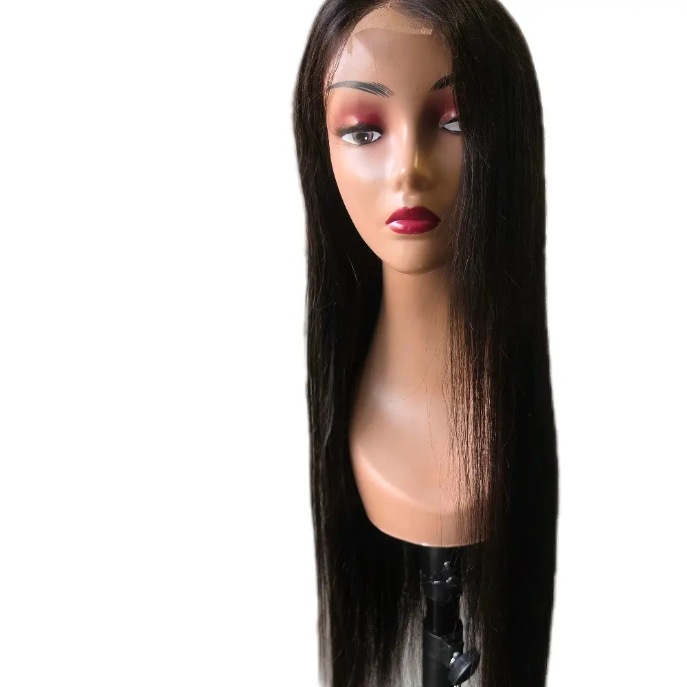 30" 2x6 Customized Straight Human Hair Wig, Natural Color