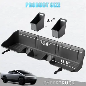 Underseat Storage Compatible with Cybertruck 2024, Rear Under Seat Organizer Cargo Box For Cybertruck 24 Accessories, Second-Row Organization.