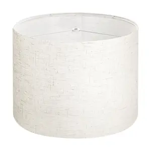 VEVOR Drum Lamp Shade, 13 in Top x 13 in Bottom x 10 in High, Medium Drum Linen Lampshade, Replacement Lamp Shade for Table Lamps Floor Lamps Pendant Lights, Easy Assembly Required (Light Linen)